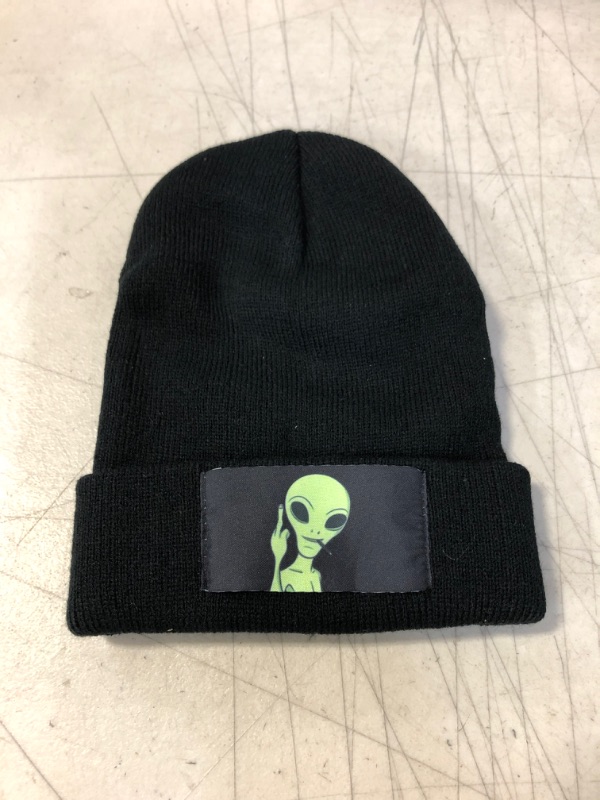 Photo 1 of brrgida Alien Beanie Hats Knit Hat Skull Caps for Men Women Winter Cuffed Warm Lightweight