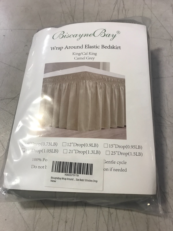 Photo 2 of Biscaynebay Wrap Around Bedskirts for King & Cal King Beds with 18" Drop,