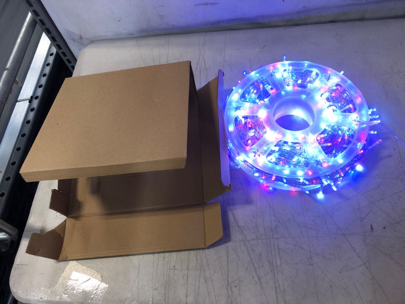 Photo 1 of Decorations - Red White Blue Lights,600LED String Lights for Outdoor Indoor Patriotic Decor Lights 196.8FT 8 Modes 