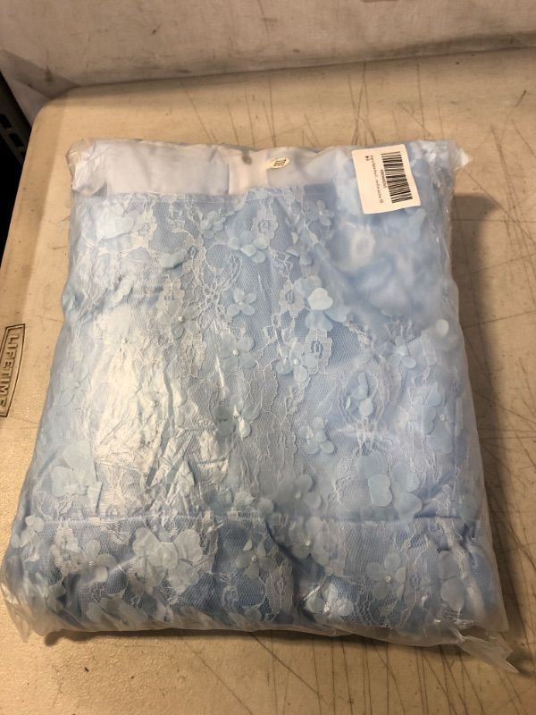Photo 1 of Daphne Dress Cosplay Costume Women's Regency Dress Blue Lace Dress SIZE 3XL 
