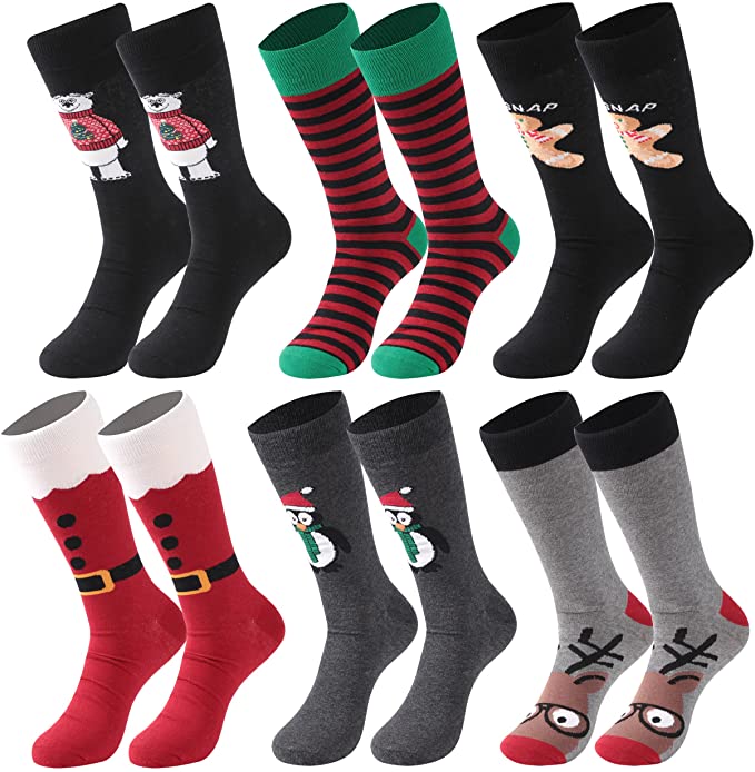 Photo 1 of Gmark Novelty Crazy Crew Socks, Unisex Fitness Cartoon Cotton Soft Warm Winter Cozy Socks,Adult