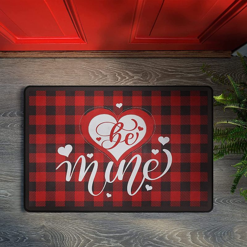 Photo 1 of  Valentine's Day Be Mine Rug Welcome Mat Valentine Doormat Outdoor Kitchen Bathroom Non Slip Rubber Mats Heavy Duty Door Mats for Entryway Indoor Door Mat