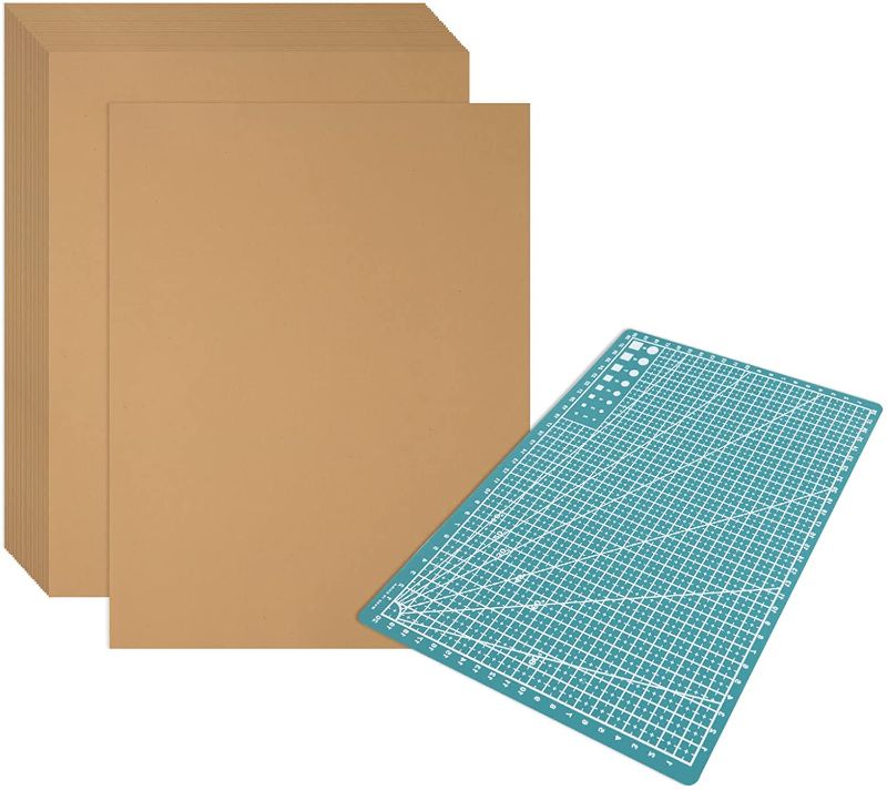 Photo 1 of Kraft Paper 100 Sheets with 1 Pcs A4 Craft Board,Brown Kraft Paper for Drawing,Craft, Office Use,Invitations ,et Compatible with Laser and Inkjet Printers-8.5 x 11 Inch