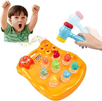 Photo 1 of Interactive Whack A Dinosaur Game, Hammer Toy with Light-Up Musical & Hammer for Toddlers, Boys and Girls 3 4 5 6 7 8 Year Old, Pounding Toy, Learning, Early Developmental Toy as Best, Fun Gifts.