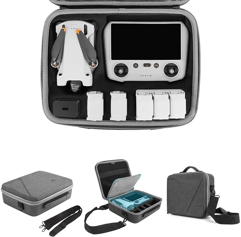 Photo 1 of Mirvyagr DJI Mini 3/Mini 3 Pro Case, Portable Carrying Case for DJI Mini 3/Mavic Mini 3 Pro, Travel Storage Bag Compact Portable Case for DJI Mini 3 Pro with DJI RC/RC-N1 Controller Accessories[Case Only]