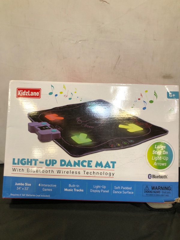 Photo 3 of Kidzlane Dance Mat | Light Up Dance Pad with Wireless Bluetooth/AUX or Built in Music | Dance Game with 4 Game Modes | Gift Toy for Girls & Boys Ages 6 7 8 Years Old +