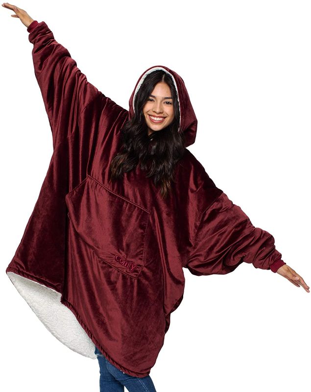 Photo 1 of OVERSIZED MICROFIBER WEARABLE BLANKET ONE SIZE FITS ALL (FIRST PHOTO FOR REFERENCE ONLY, NOT ACTUAL ITEM)