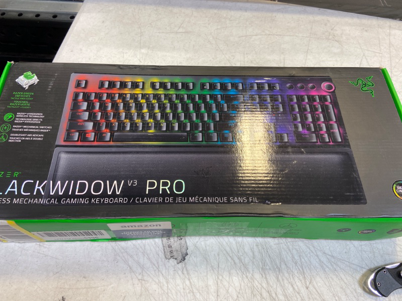 Photo 2 of Razer BlackWidow V3 Pro Mechanical Wireless Gaming Keyboard: Green Mechanical Switches - Tactile & Clicky - Chroma RGB Lighting - Doubleshot ABS Keycaps - Transparent Switch Housing - Bluetooth/2.4GHz BlackWidow V3 Pro Green Switches - Tactile & Clicky