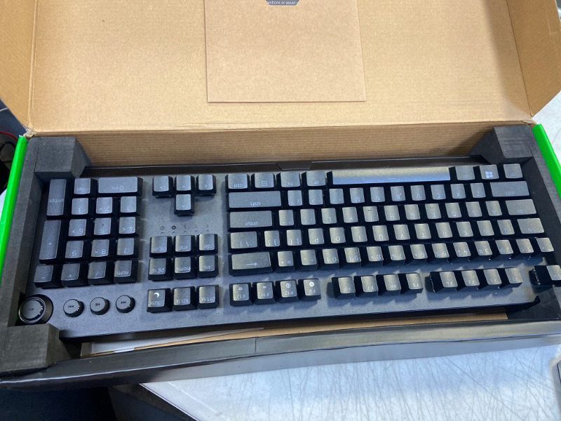 Photo 1 of Razer BlackWidow V3 Pro Mechanical Wireless Gaming Keyboard: Green Mechanical Switches - Tactile & Clicky - Chroma RGB Lighting - Doubleshot ABS Keycaps - Transparent Switch Housing - Bluetooth/2.4GHz BlackWidow V3 Pro Green Switches - Tactile & Clicky