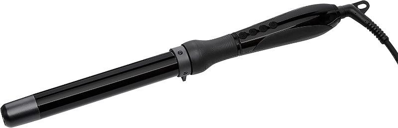 Photo 1 of Amazon Basics PTC Ceramic Curling Iron with LCD Display, 1 inch, Black
