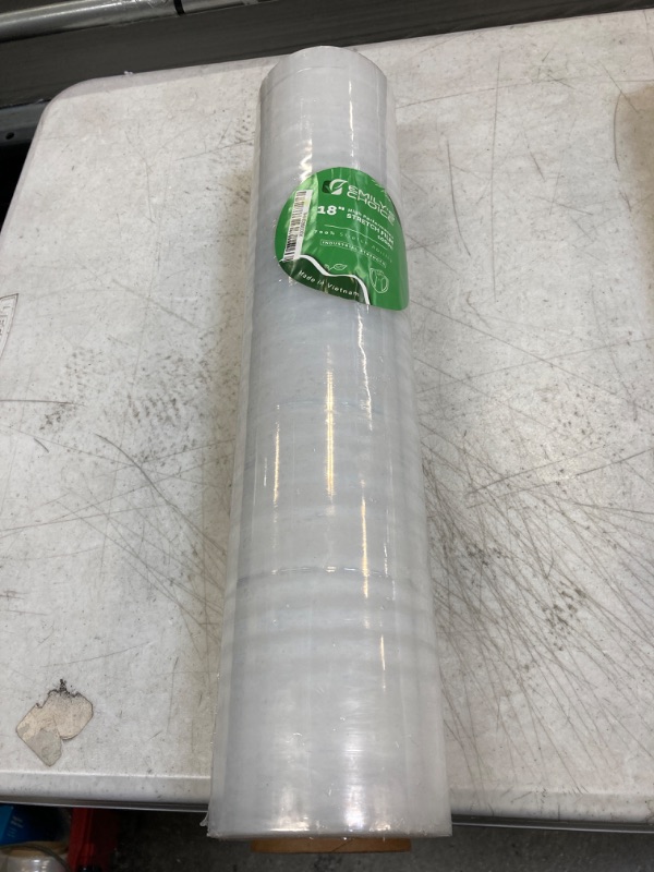 Photo 2 of Emily's Choice 18" 60 Gauge High Performance Stretch Film 1000ft 700% Stretch Wrap Industrial Shrink Wrap Fit for Moving