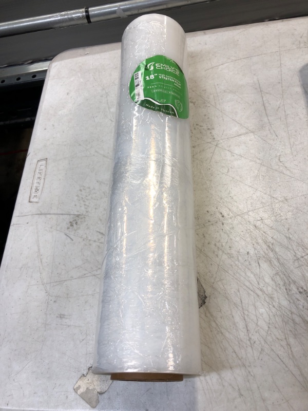 Photo 2 of Emily's Choice 18" 60 Gauge High Performance Stretch Film 1000ft 700% Stretch Wrap Industrial Shrink Wrap Fit for Moving