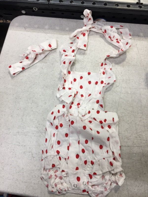 Photo 1 of GIRLS 2T STRAWBERRY JUMPER OUTFIT WITH BOW 