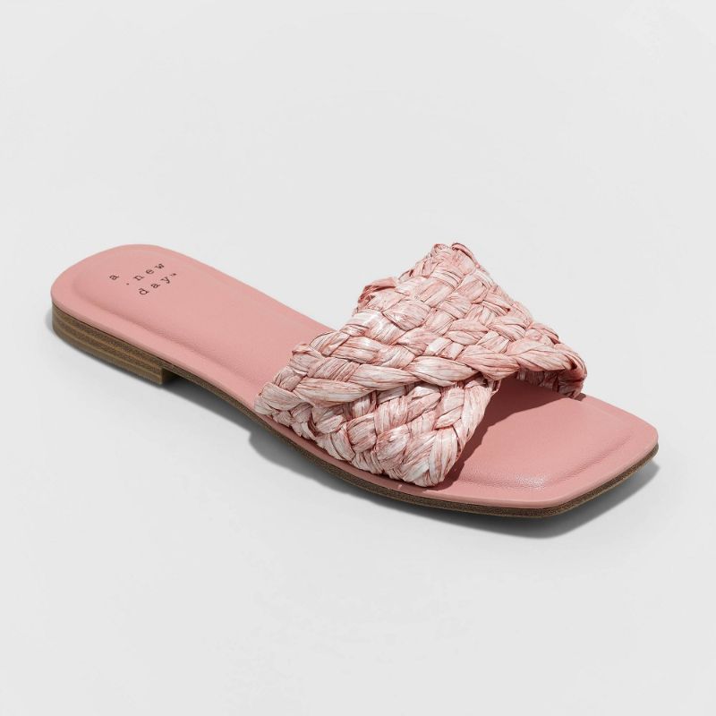 Photo 1 of 9.5----Womens Nicolette Raffia Slide Sandals - a New Day™