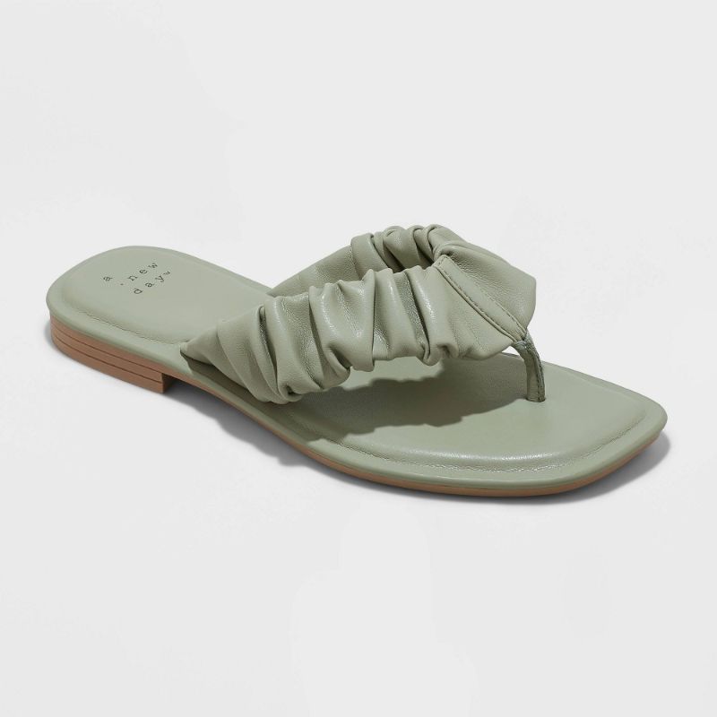 Photo 1 of 7.5-----Women's Blossom Scrunched Flip Flop Sandals - a New Day™