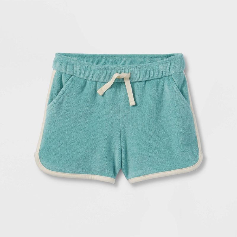 Photo 1 of 3T----------Toddler Girls' Solid Pull-on French Terry Shorts - Cat & Jack™ Ocean