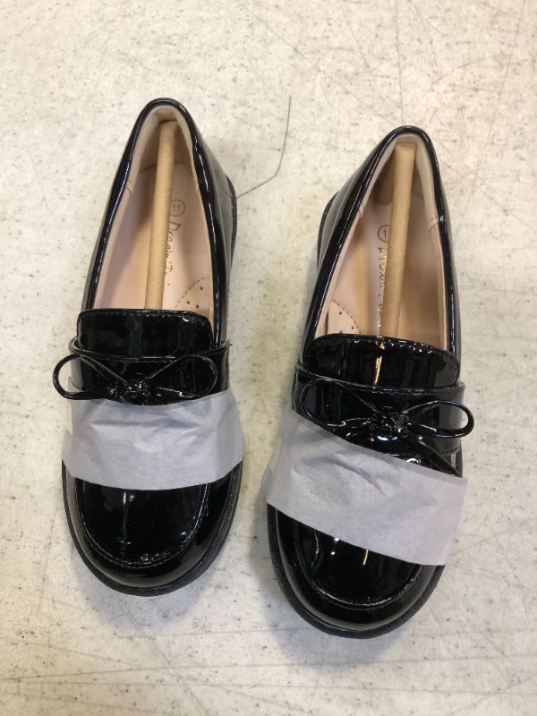 Photo 3 of DREAM PAIRS Girls Patent Leather Loafers School Uniform Dress Shoes Tassel Bow Flats - SIZE 11 LITTLE KID - OPEN BOX -