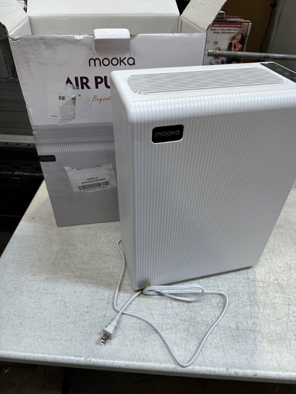Photo 1 of Air Purifiers for Home Large Room up to 1500ft², H13 HEPA Air Filter for Pets Hair Dander Smoke Pollen Dust, Ozone Free, Portable Air Purifiers for Bedroom Office Living Room, E-300L, White