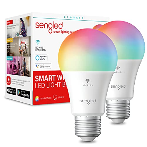 Photo 1 of Sengled Smart WiFi Light Bulbs That Work with Alexa & Google Home, No Hub Required, LED Light Bulb A19 Soft White Light (2700K), 2 Pack