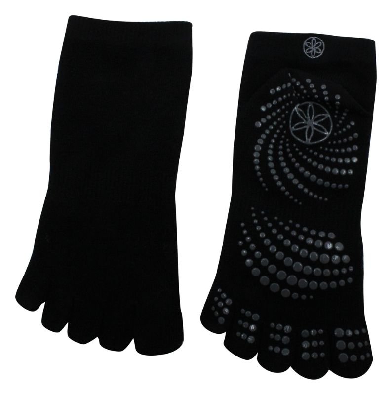 Photo 1 of All Grip Yoga Socks - Small/Medium - Black/Grey