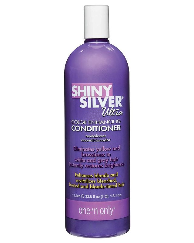 Photo 1 of 2COUNT One 'n Only Shiny Silver Ultra Color-Enhancing Conditioner, Restores Shiny Brightness to White, Grey, Bleached, Frosted, or Blonde-Tinted Hair, Protects Hair Color - 12 Fl. Oz