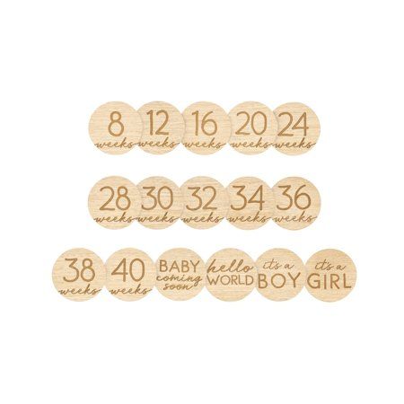 Photo 1 of Pearhead Wooden Pregnancy Milestone Photo Props