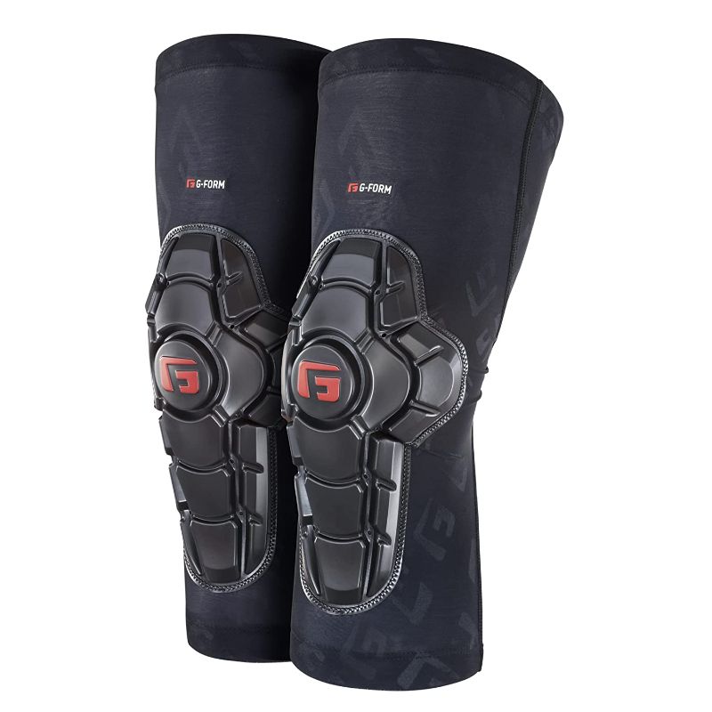 Photo 1 of G-Form Pro-X2 Mountain Bike Knee Pads - Knee Compression Sleeve for Men & Women - Black Logo, Adult Large (1 Pair)