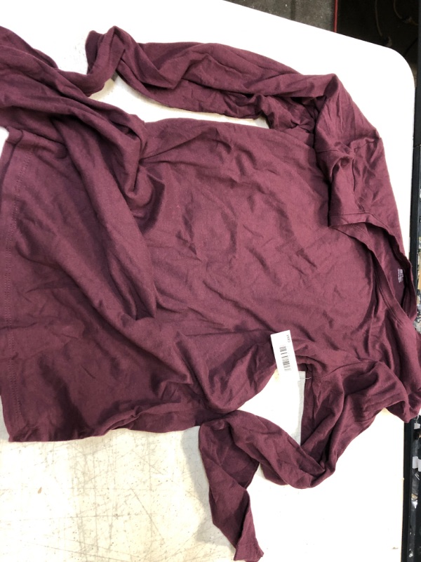 Photo 2 of Amazon Essentials Women's Classic-Fit Long-Sleeve Crewneck T-Shirt (Available in Plus Size) Large Burgundy