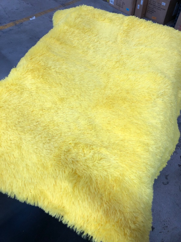 Photo 2 of 4 YELLOW SHAG AREA RUGS , 4FT X 5FT 