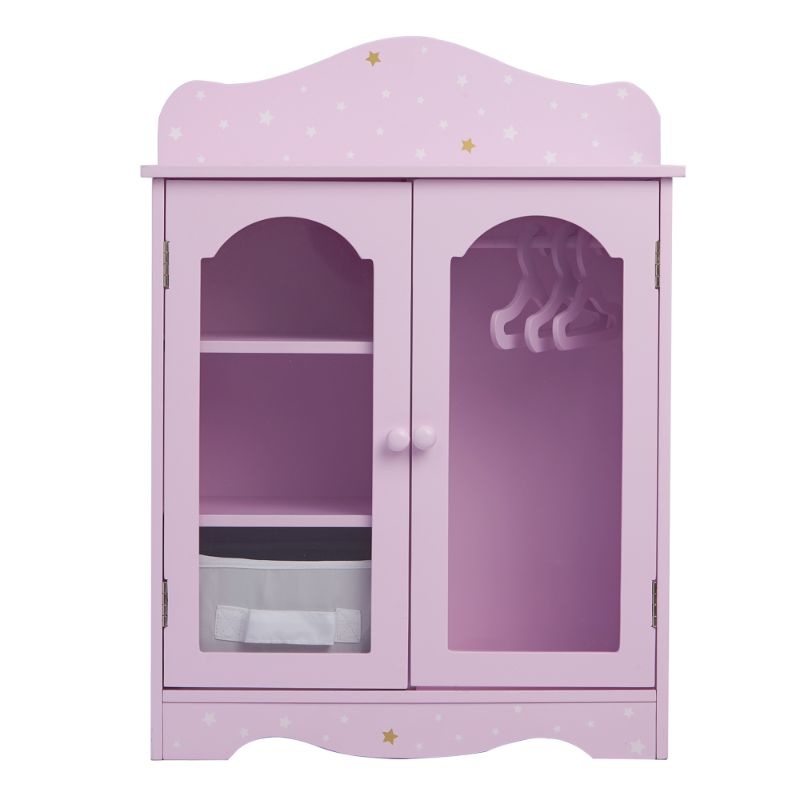 Photo 1 of Olivia S Little W Orld - Twinkle Stars Princess 18 Inch Doll Fancy Closet with 3 Hangers Purple