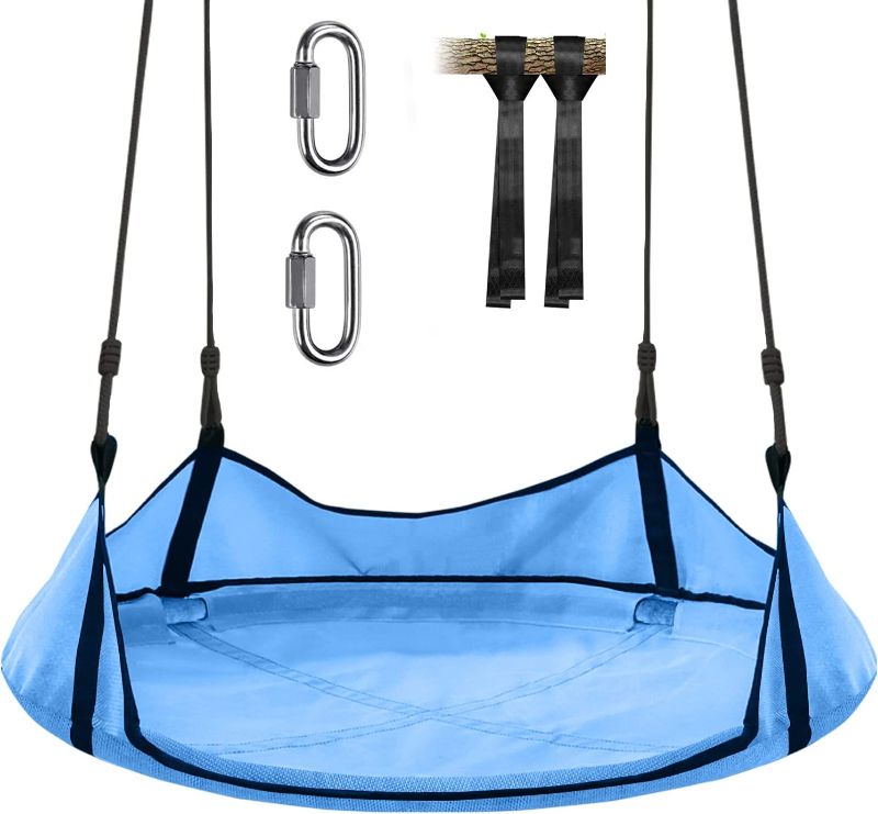 Photo 1 of BemerforS 40" Saucer Tree Swing for Kids Outdoor?Round Swing with Adjustable Hanging Straps?Quick Loading and Unloading, Waterproof of Saucer Tree Swing,Suitable for Park Backyard, Playground