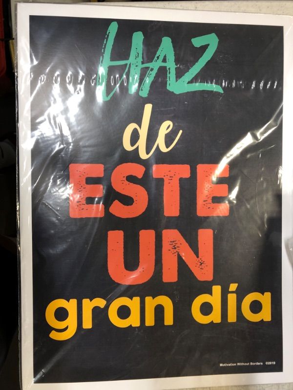 View 2 of MWB Spanish Motivational Quotes Posters for Kids - Positive Quotes Wall Decor Gift | Phrases Like"Be Confident" | Inspirational Spanish Classroom Decorations | 13"x 18" Non-Laminated (Pack of 5) -- FACTORY SEALED --