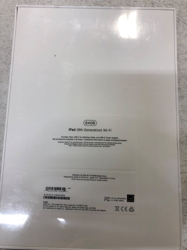 Photo 6 of 2021 Apple 10.2-inch iPad Wi-Fi 64GB - Space Gray (9th Generation)  -- FACTORY SEALED --
