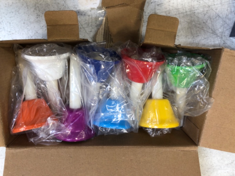 Photo 1 of ?The Best Deal?OriGlam 8 Note Diatonic Metal Hand Bells Set Musical Instrument for Kid Children Musical Toy Percussion Instrument
