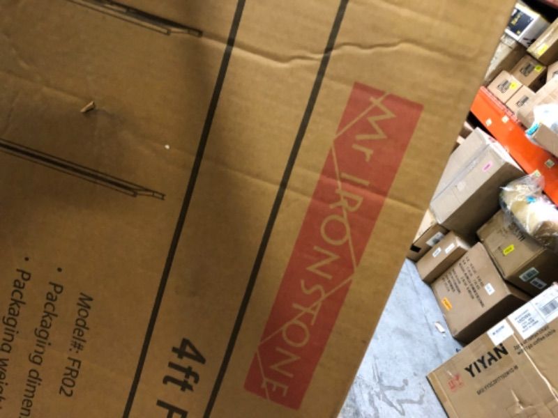 Photo 1 of Mr IRONSTONE 4ft Firewood Rack, Outdoor Wood Rack for Firewood Storage Racks, with Carving Elk Pattern and Iron Grid for Hold Logs of Various Sizes, Heavy Duty Log Storage Bin Indoor for Fireplace 4 FT Deer Pattern