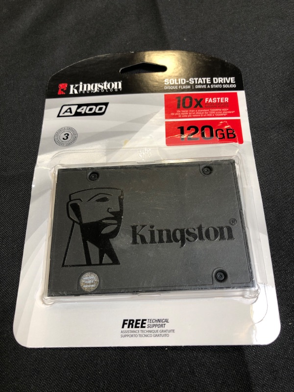 Photo 2 of Kingston 120GB A400 SATA 3 2.5" Internal SSD SA400S37/120G - HDD Replacement for Increase Performance , Black 120 GB SATA3 Internal SSD