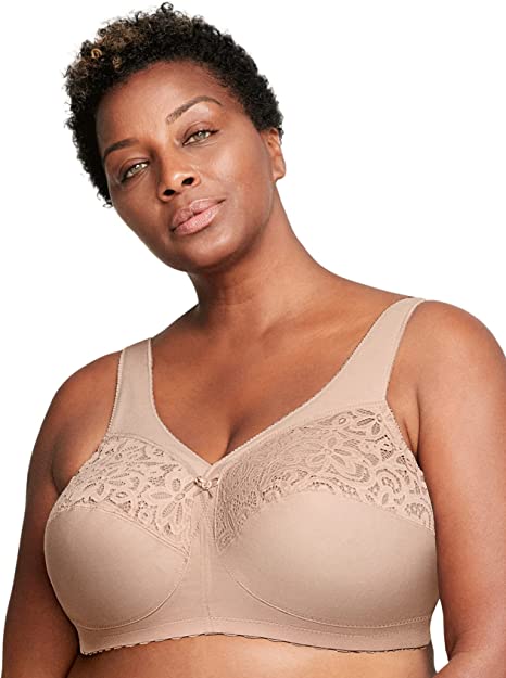 Photo 1 of 48 B--Glamorise Women's Full Figure MagicLift Cotton Wirefree Support Bra #1001