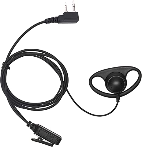 Photo 1 of Yolipar Single-Wire Earpiece Surveillance Kit Compatible with Retevis H-777 RT1 RT21 RT22 BaoFeng, BTECH, Kenwood, Arcshell AR-5 Walkie Talkie with PTT Mic D-Shaped Clip-Ear Headset