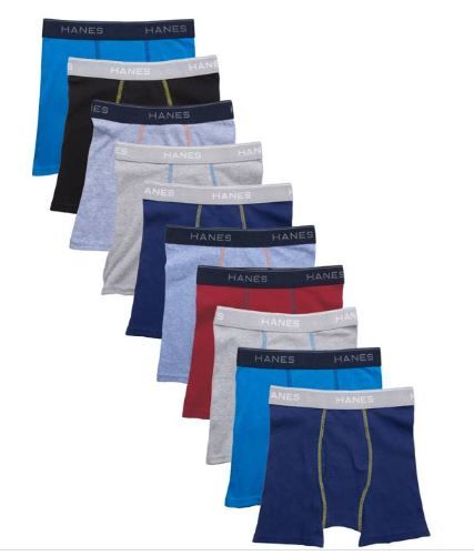 Photo 1 of Hanes Boys Underwear, 10 Pack Tagless ComfortFlex Waistband Boxer Brief Sizes  XL