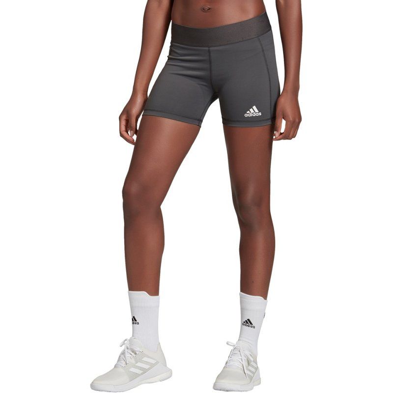 Photo 1 of Adidas Women's Tech Fit 4" Spandex Short-dk Grey- SIZE xs