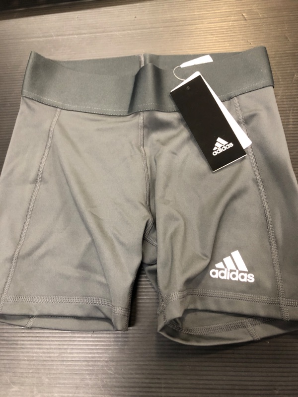 Photo 2 of Adidas Women's Tech Fit 4" Spandex Short-dk Grey- SIZE xs