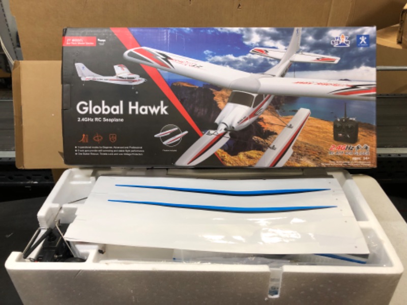 Photo 3 of Global Hawk 2.4 GHz 1.2m RC Seaplane Smart Trainer Airplane- 4 Channel Remote RTF- Lithium Battery and Optional Floats Included