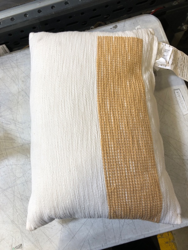 Photo 2 of 14" X 20" Blocked Stripe Lumbar Pillow with Zipper - Hearth & Hand™ with Magnolia
