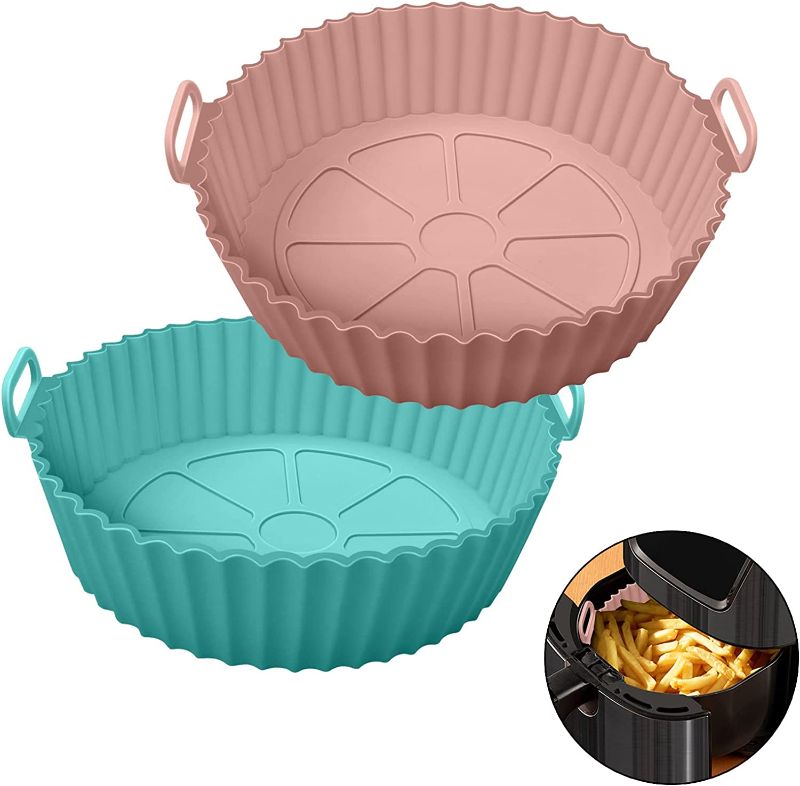 Photo 1 of Air Fryer Silicone Pot, XIILSIE 2Pcs Air Fryer Silicone Liners small  Fits 3QT - 5QT Air Fryer
