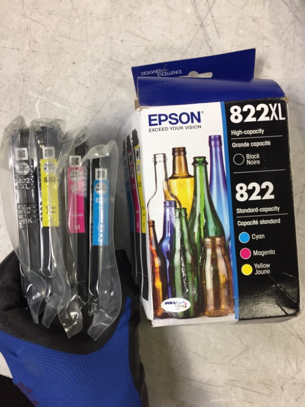 Photo 2 of EPSON T822 DURABrite Ultra Ink High Capacity Black & Standard Color Cartridge Combo Pack (T822XL-BCS) for select Epson WorkForce Pro Printers