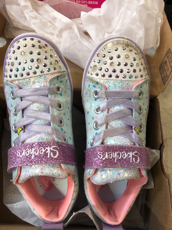 Photo 2 of Girls' Skechers Twinkle Toes Shuffles Sparkle Lite Sneaker