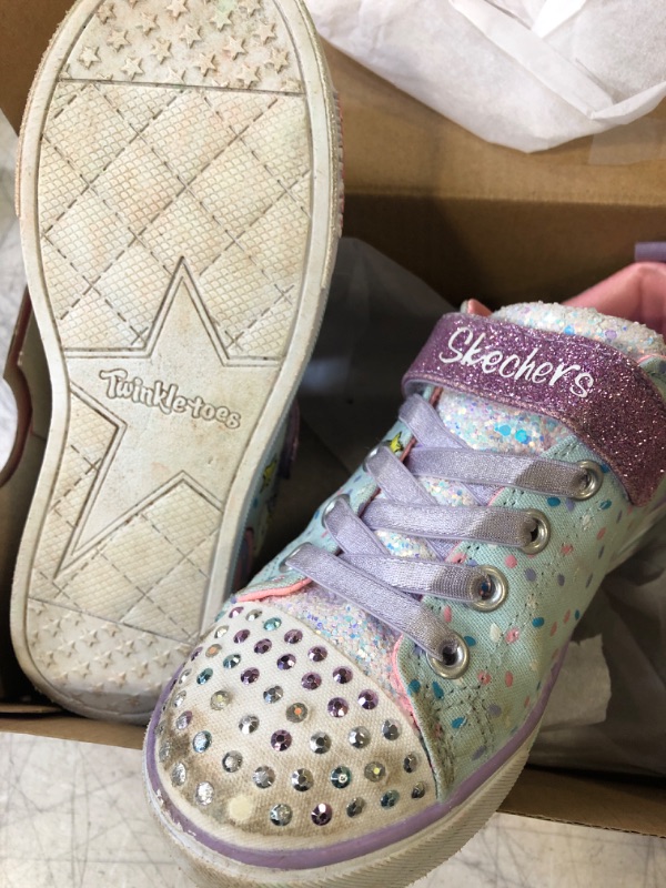 Photo 3 of Girls' Skechers Twinkle Toes Shuffles Sparkle Lite Sneaker