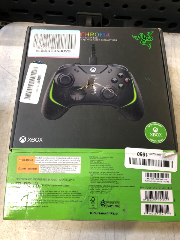 Photo 4 of Razer Wolverine V2 Chroma Wired Gaming Pro Controller for Xbox Series X|S, Xbox One, PC: RGB Lighting - Remappable Buttons & Triggers - Mecha-Tactile Buttons & D-Pad - Trigger Stop-Switches - Black Black Controller Wolverine V2 Chroma