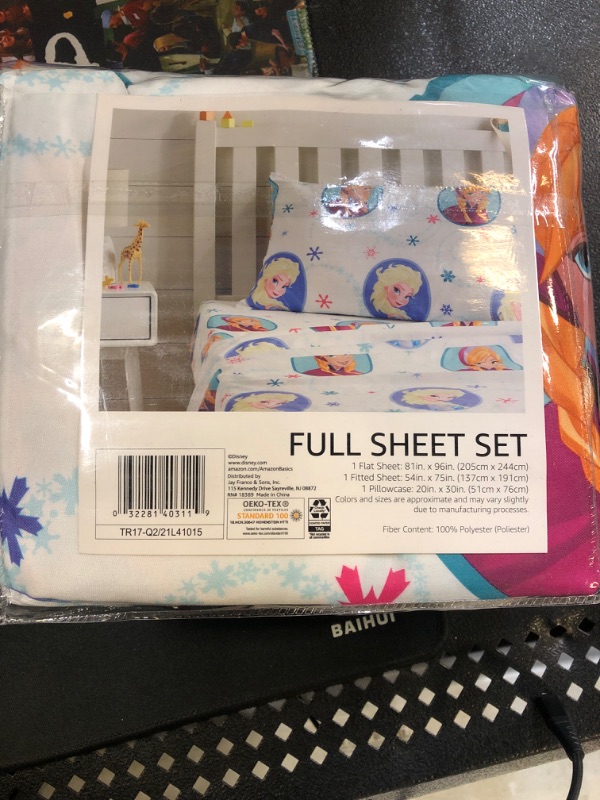 Photo 2 of Amazonbasics By Disney Frozen Swirl Bed Sheet Set, Full
