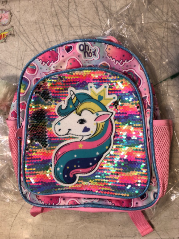 Photo 2 of  Backpack for Girls and Boys, Preschool Bookbag, 12" Cute Cartoon Unicorn School Book Bag